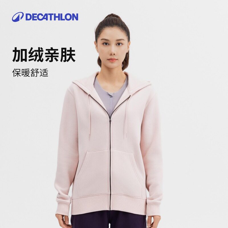 女运动外套迪卡侬跑步图片