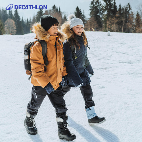 迪卡侬儿童雪地裤保暖防泼水