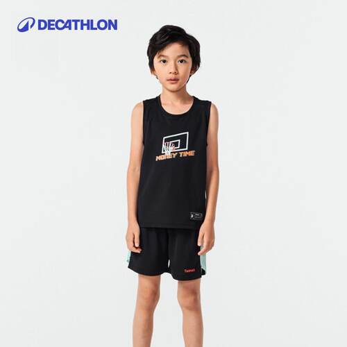 迪卡侬儿童球服背心裤子夏天