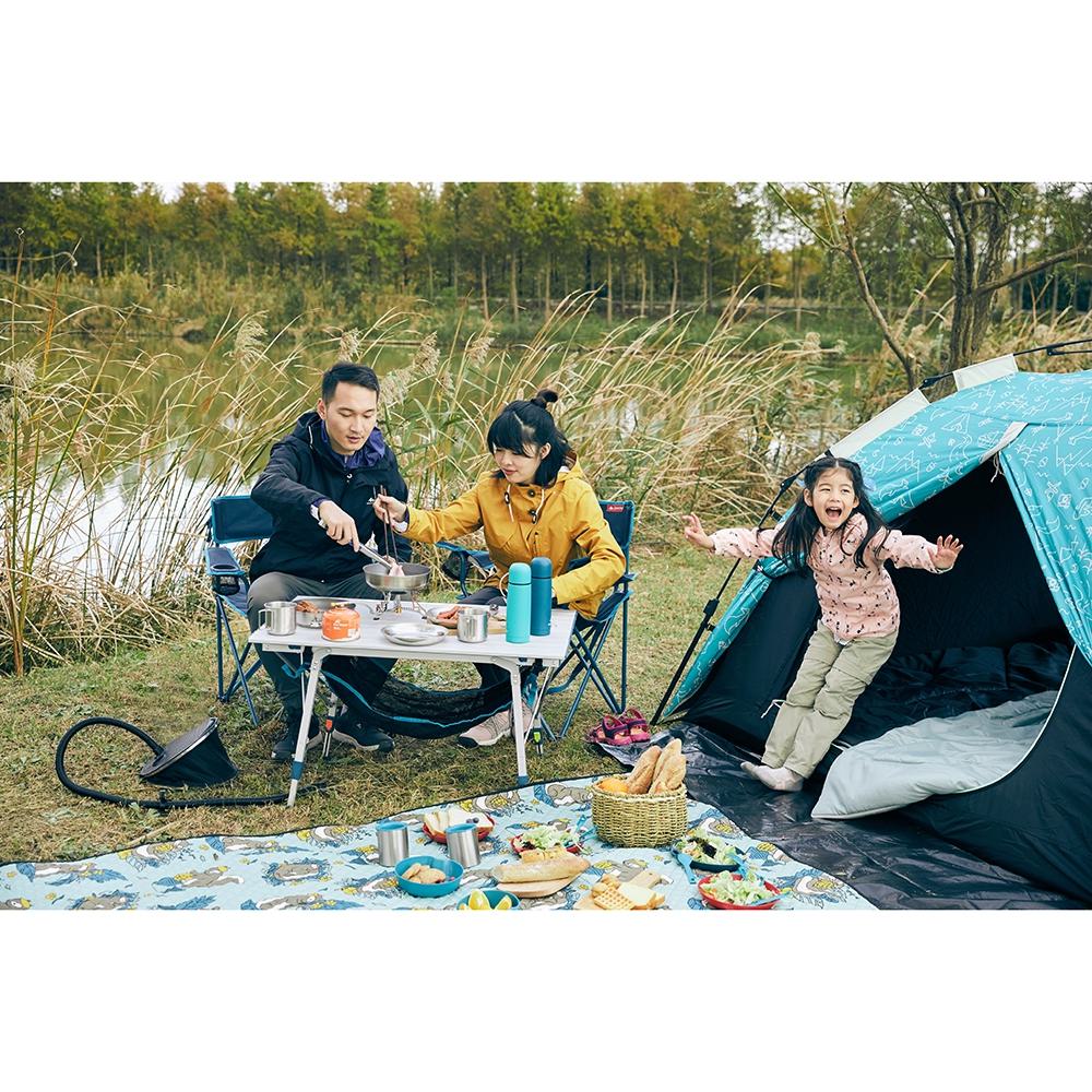 迪卡侬速开帐篷黑胶防晒家庭露营