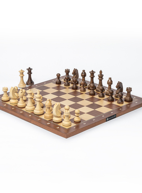 48cm高档实木国际象棋FIDE标准豪华版棋盘比赛专用西洋棋木质棋子