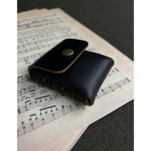 【原创】Loudspeaker 复古vintage 意大利皮革工艺手工拨片包