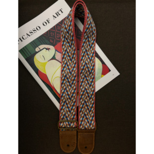 【原创】Loudspeaker 意大利皮革工艺毕加索线条小众艺术吉他背带