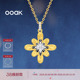 OOAK界格雕金烟花雨系列日落烟花黑玛瑙雕金项链 上市 新品