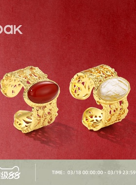 OOAK蕾丝裙摆戒指小众设计