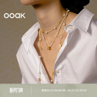 OOAK列维斯蕾丝S925银镀金项链女小众高级锁骨链气质叠搭女神礼物