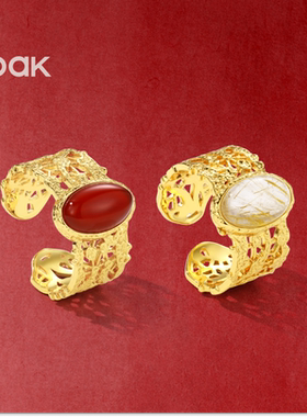 OOAK蕾丝裙摆戒指小众设计