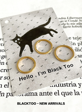 男女通用钛钢金色戒指磨砂指环