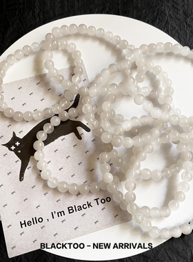 女款水晶奶白色奶油风手链