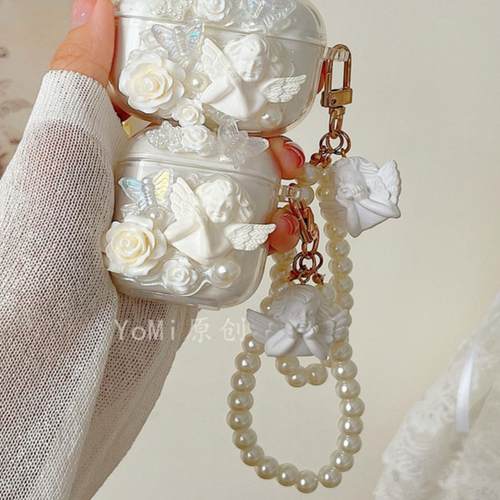 适用oppo硅胶软壳法式天使耳机壳