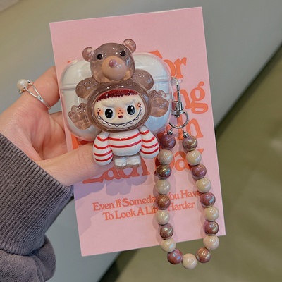 可爱立体拉布布适用小度G108主动降噪智能耳机保护套小度S1无线蓝牙小度Pro惠普h10i保护壳酷狗m2防摔软壳女