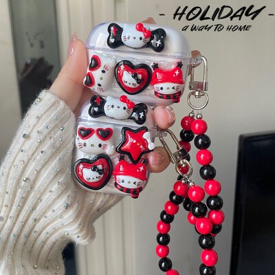 jbl硅胶软壳暗黑kitty猫耳机壳