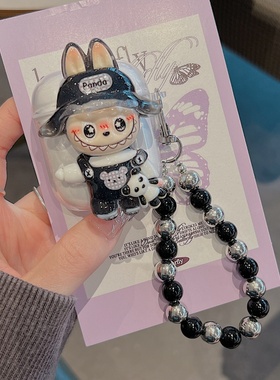 卡通拉布布适用于莅莱linkpods耳机保护套linklikeG11防摔halo2潮牌ow air唐麦W20/W9创意minisoK99透明软壳