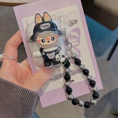 卡通可爱拉布布苹果airpods4保护套3代蓝牙airpodspro2耳机壳华强北7代pro6代软5代mini4硅胶pro4保护壳潮牌