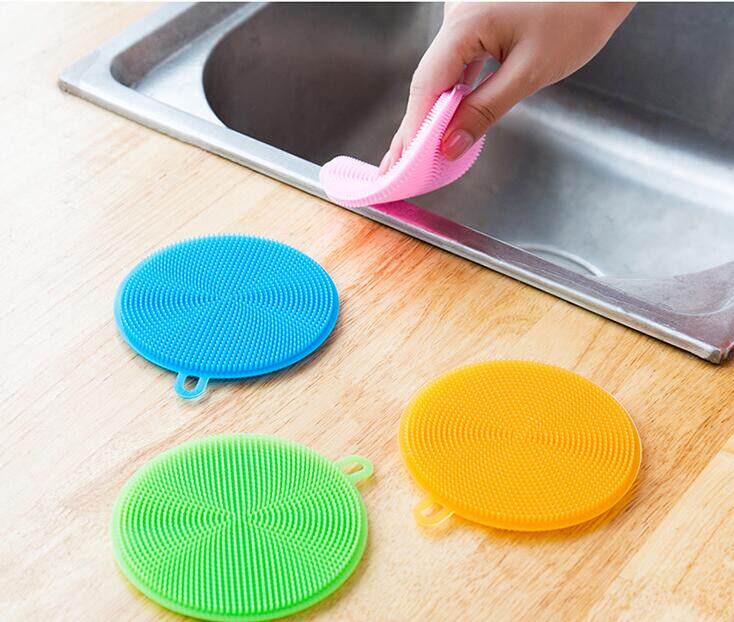 多功能硅胶洗碗刷不易沾油抹布厨房刷锅碗家用清洁海绵百洁布神器
