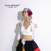 原创品牌ATS部落肚皮舞2020弹力棉V领露背开肩中袖 小上衣CGG02