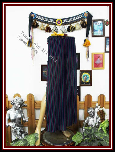 舞蹈服品牌设计肚皮舞裤子 德国水沙高侧衩喇叭裤 CM26