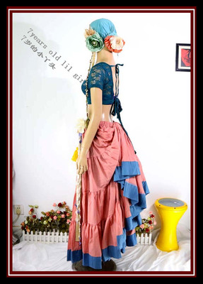 ATS部落肚皮舞choli2019年韩国蕾丝大圆领露背短袖上衣DDX07