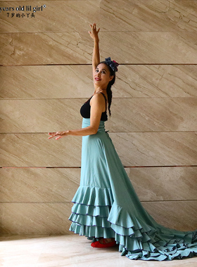 制定Flamengo弗拉门戈长尾裙bata裙演出服品牌DTT26