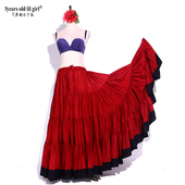 ATS部落肚皮舞裙女2025春夏新款 波西米亚吉普赛全棉4层16米CWW18