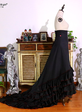 订做弗拉门戈长尾裙bata演出服Flamengo品牌设计热销 CWQ01