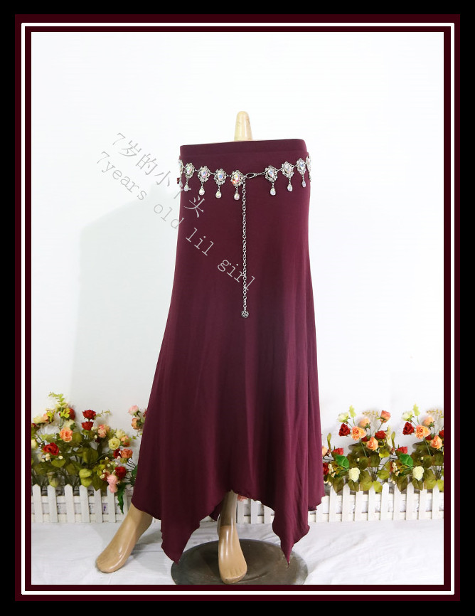 舞蹈服品牌设计裙子2019新款下装 莫代尔人棉4角包臀裙HHT15