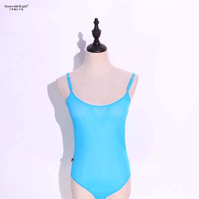 7yearsoldlilgirl原创舞蹈服热销台湾水纱吊带连体衣 练功服CQ06