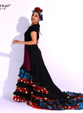 订做Flamengo弗拉门戈长尾裙BATA演出服品牌设计热销CWQ10