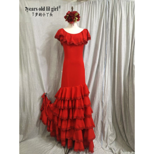 定制Flamenco弗拉门戈西班牙吉普赛舞裙连衣裙演出CC01