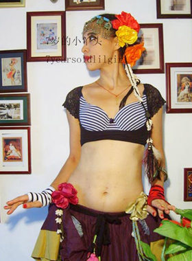 肚皮舞上衣短袖法式托胸柔美动人品牌私人制定直销TC01