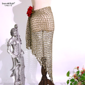 2023新款 肚皮舞臀巾渔网三角冰丝腰带腰链手工品牌设计BBA01