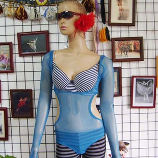 直销肚皮舞台湾水纱托胸扣指高凹侧连体衣窈窕动人身姿 CQ58