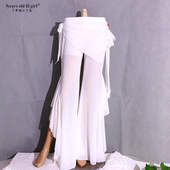 肚皮舞练功演出服人气台湾水沙小屁帘高侧衩荷叶边喇叭裤 CG79