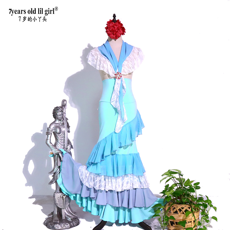 Flamenco 佛朗明哥佛拉门戈高弹高腰包臀舞裙2025春夏新款EC02