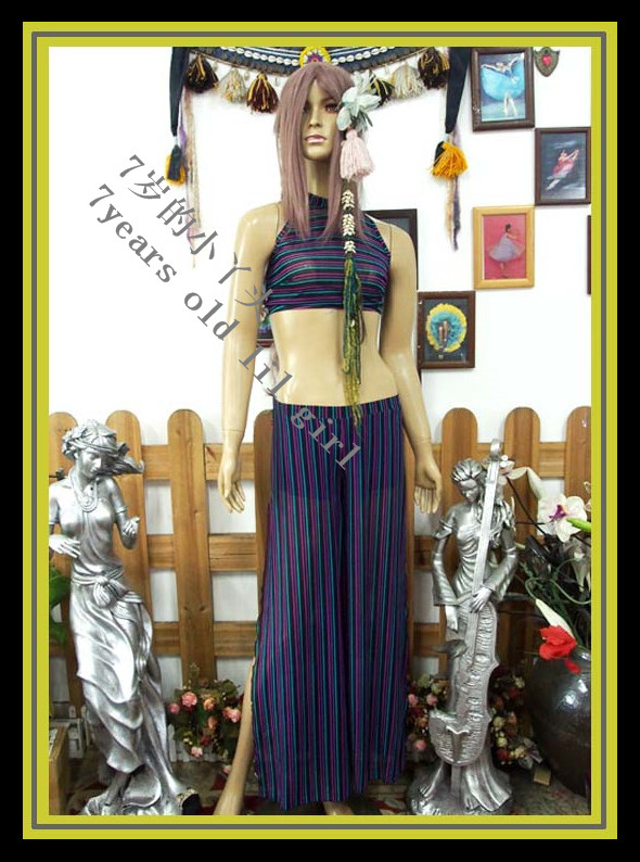 肚皮舞练功服套装 2019新款夏小高领上衣 显瘦百搭包臀开衩裤AY13