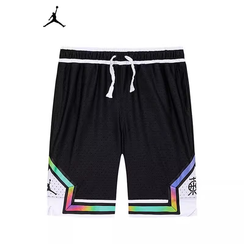 Nike Jordan耐克25东单联名款夏新款男童炫彩篮球裤运动裤五分裤