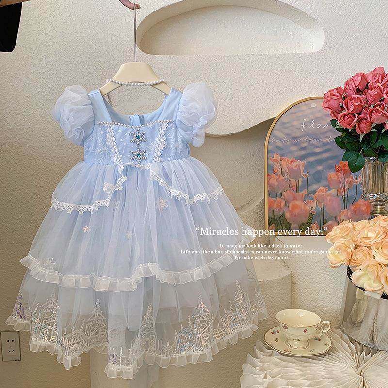 英国Next Naive女童洛丽塔公主裙夏季2025新款儿童洋气夏连衣裙小