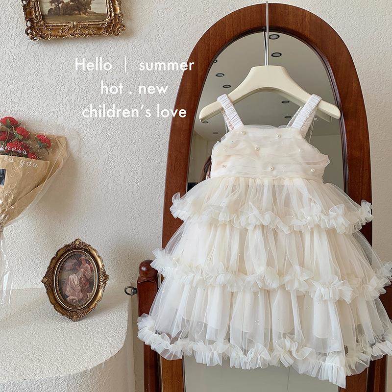 英国Next Naive女童连衣裙2025新款公主裙儿童吊带蛋糕裙女宝宝tu