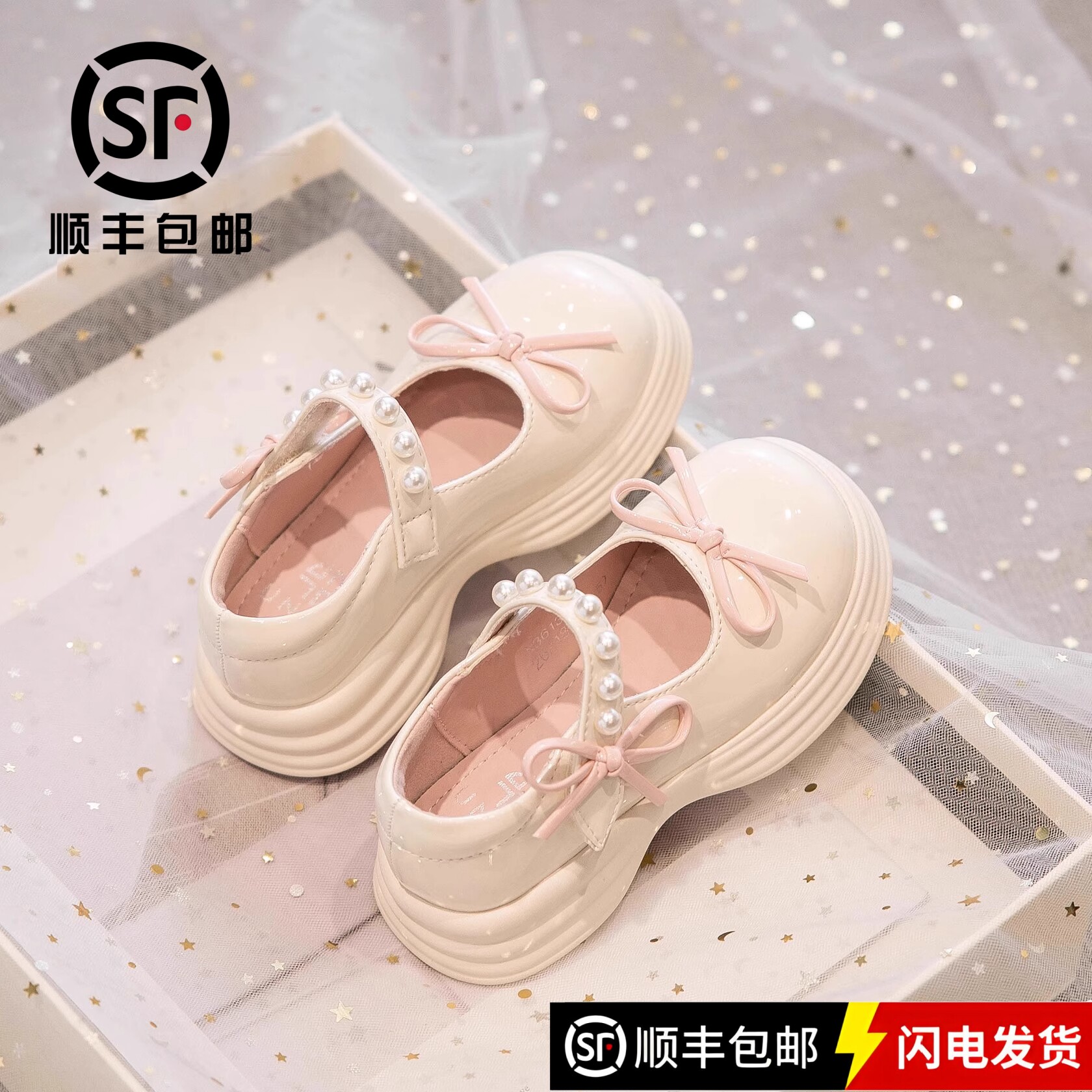 真皮女童小皮鞋儿童公主鞋春秋新款女宝宝漆皮乐福鞋子软底玛丽珍