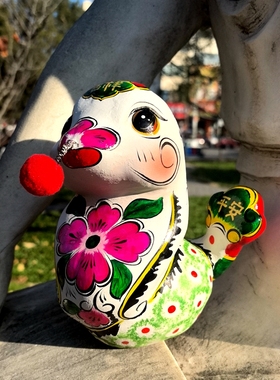 纯手工陕西凤翔泥塑非遗泥塑蛇摆件新年礼品民俗中国风民间工艺品