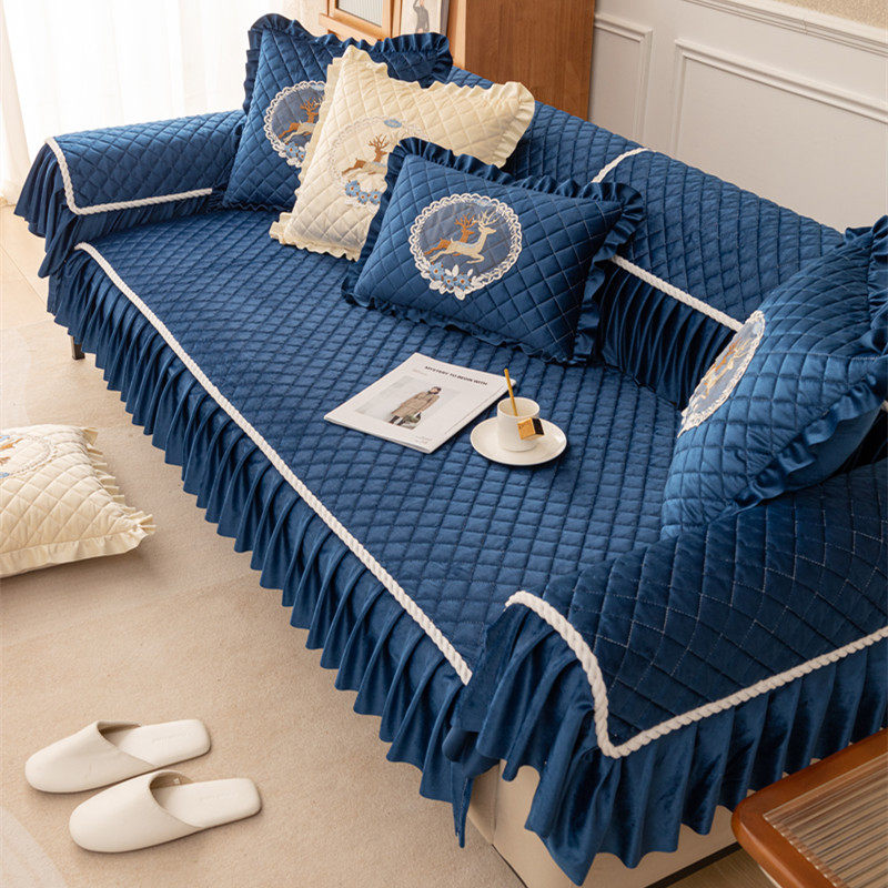 高档加厚沙发垫坐垫子四季新款简约现代座垫防滑沙发套罩毛绒冬季