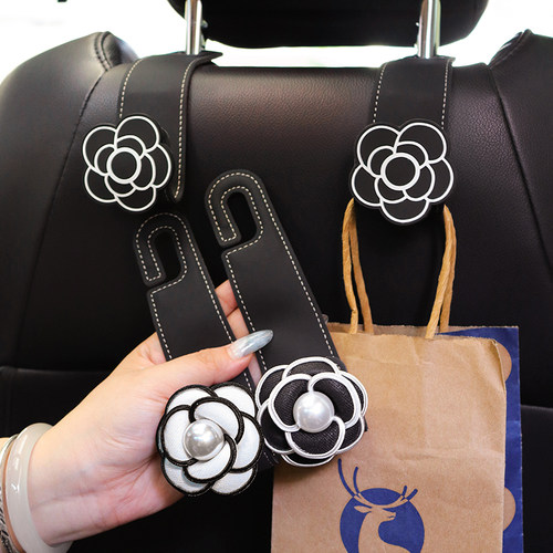 茶花珍珠装饰挂钩皮革汽车