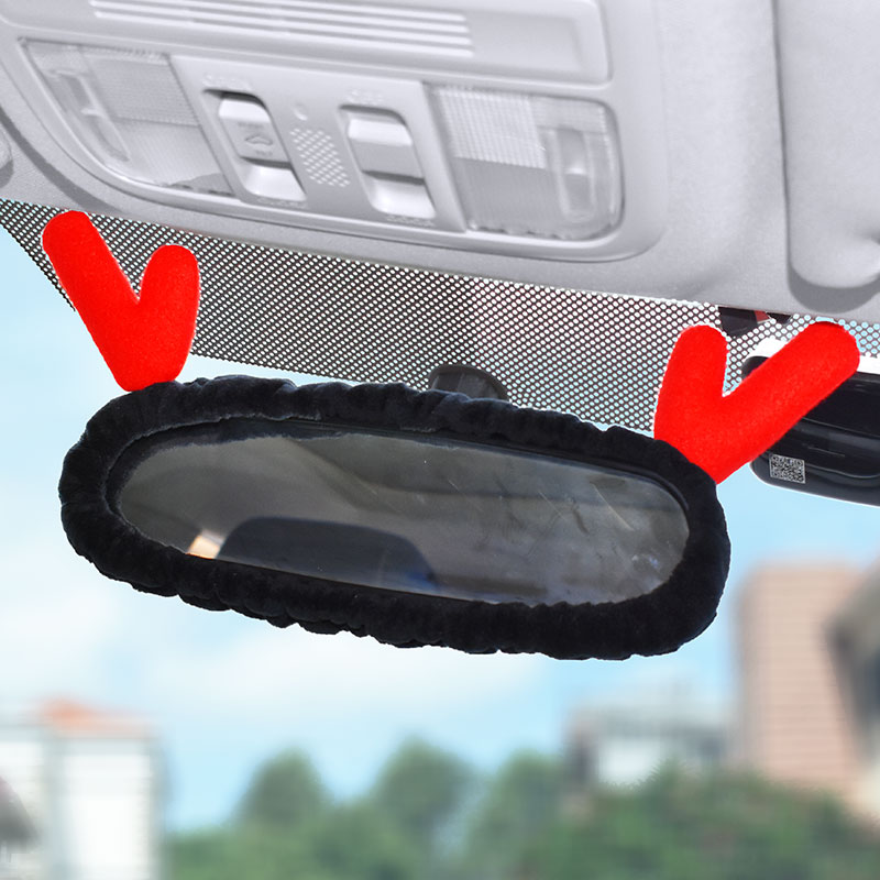 汽车车内后视镜套可爱创意后视镜韩国个性倒车卡通挂件倒车装饰女