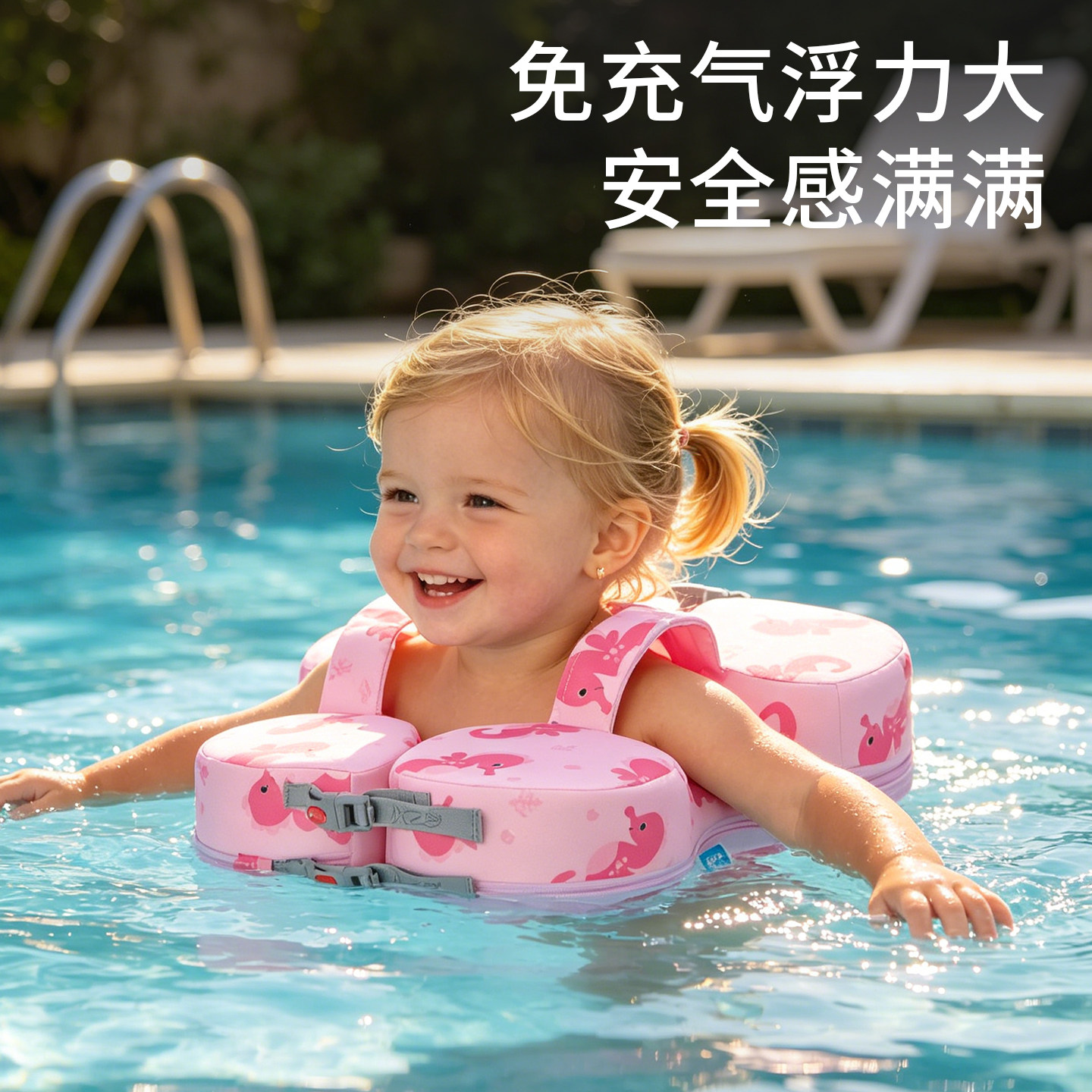 水之梦婴儿游泳圈0-4岁宝宝游泳圈免充气儿童游泳圈速干亲肤面料