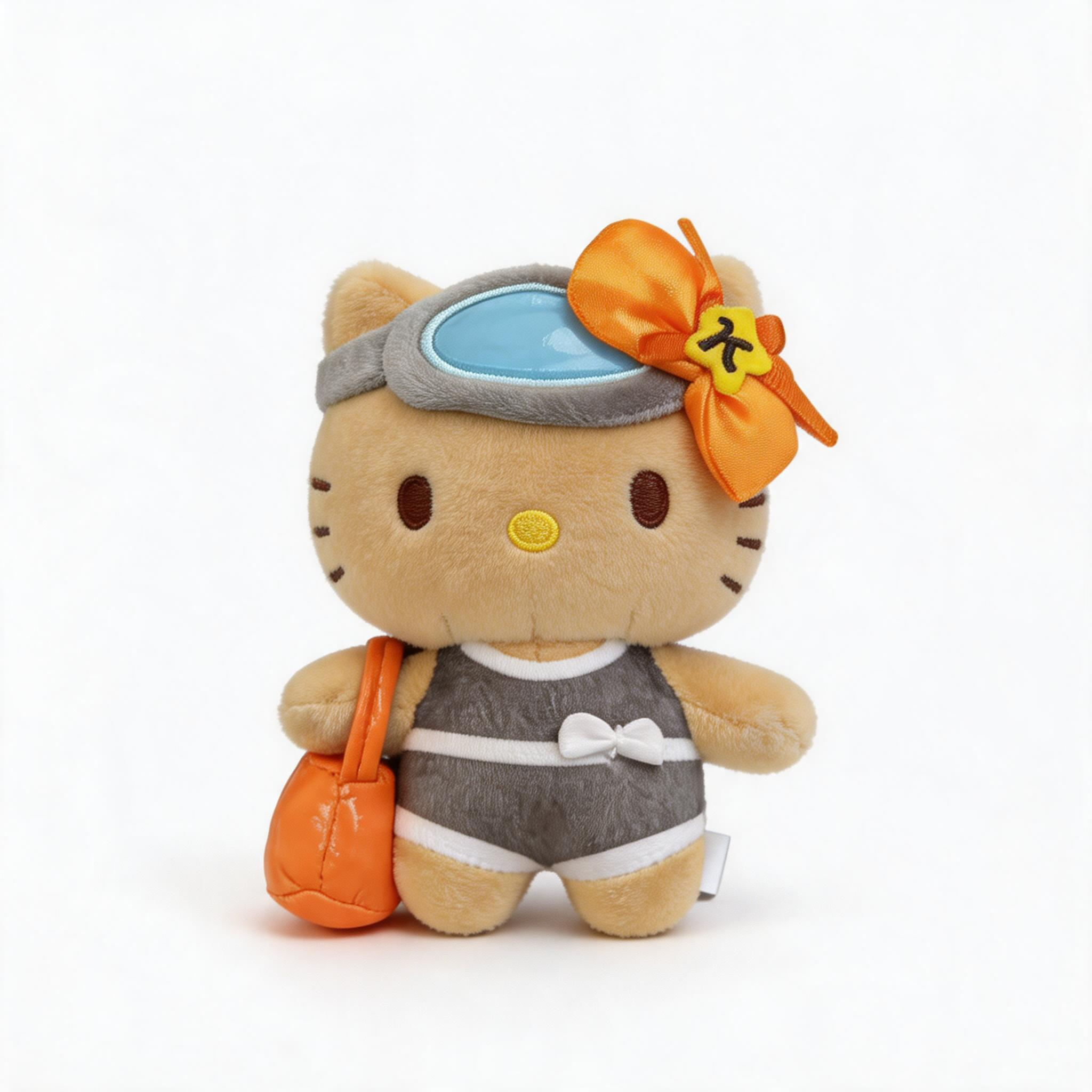 日本正版济州岛黑皮海女kitty凯蒂猫毛绒公仔可爱玩偶包挂件礼物