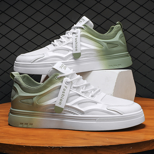 男士 运动皮鞋 休闲板鞋 男鞋 轻便软底增高百搭潮鞋 新款 时尚 2025春季