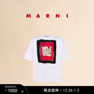 男士 2025新品 MARNI 小鹿印花休闲T恤衫 新年礼物