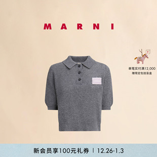 女士LOGO羊绒短袖 MARNI 针织衫 新年礼物