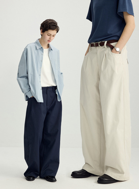 可乐生活CARPEM「四季裤」弧形运动袋盖四季款休闲直筒裤