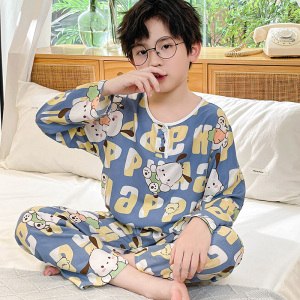 夏季防蚊透气棉绸家居服套装